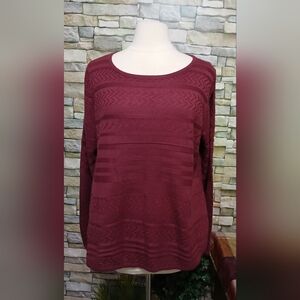 Croft & Barrow XL Burgundy Cozy Sweater Cottagecore Cozy